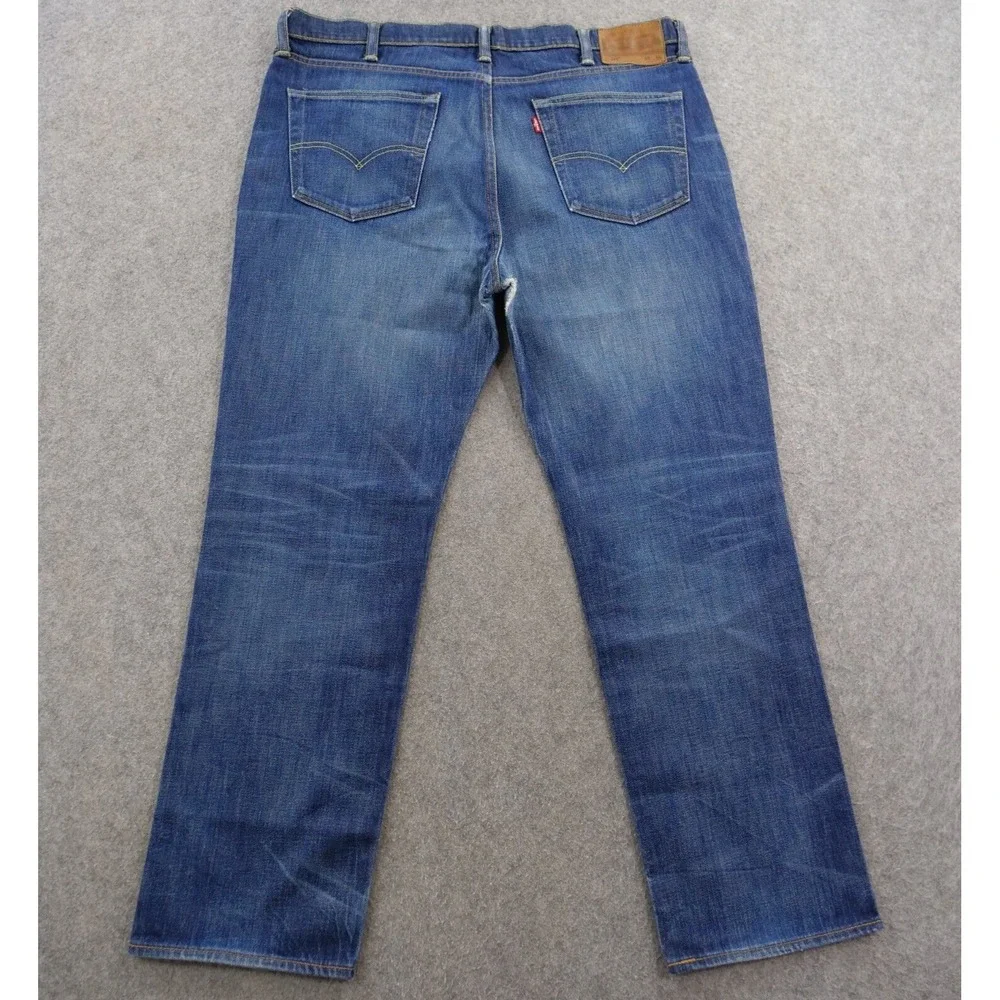 Levis 541 Jeans Mens 38 Blue Straight White Oak Cone Denim Mid Rise Zip Fly